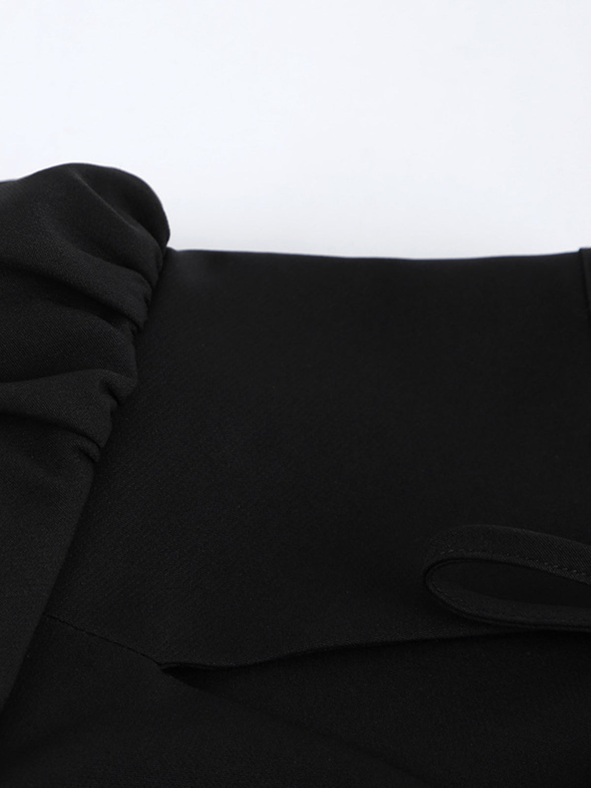 Cutout Front Puff Sleeve Dress