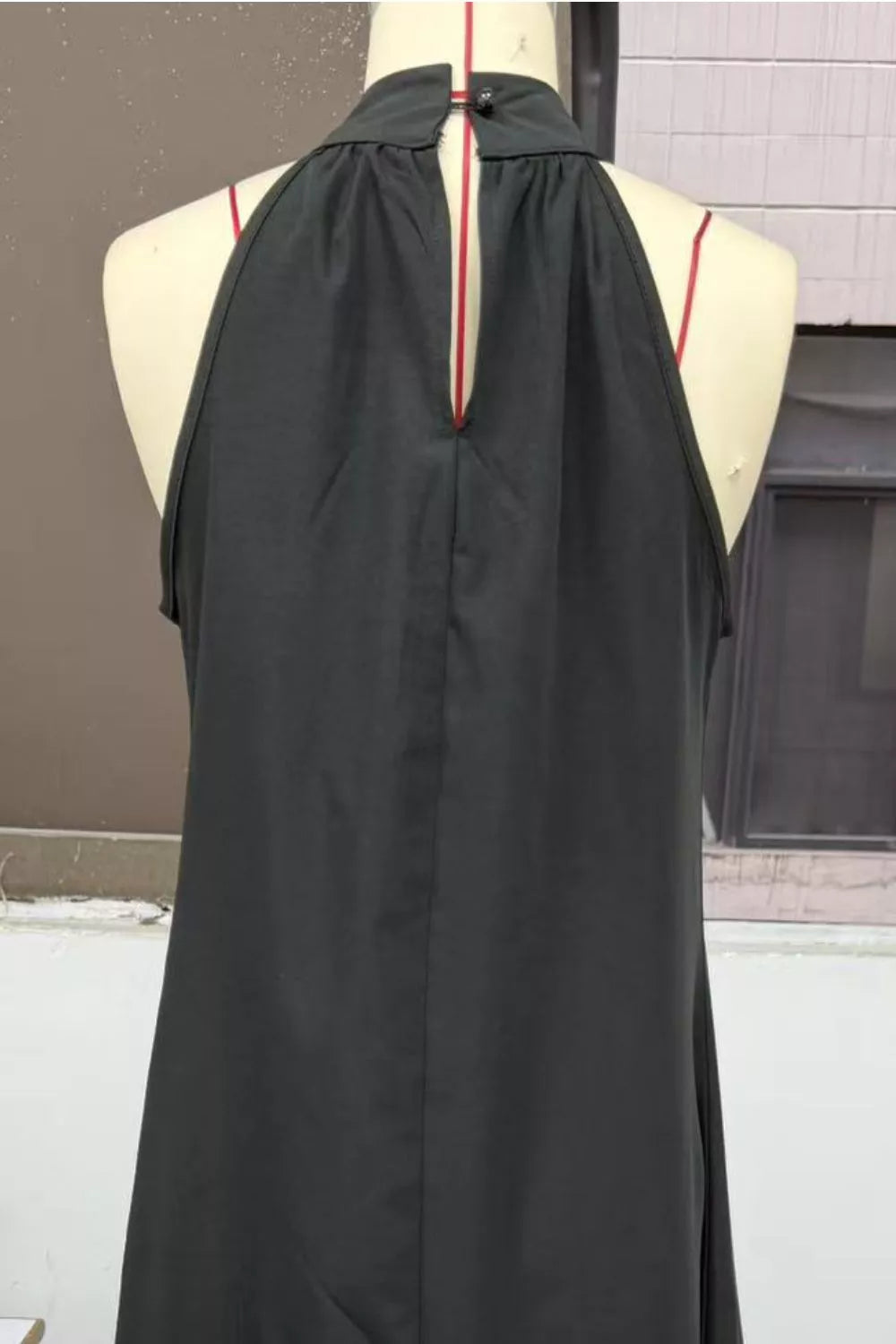 Halter Neck Sleeveless Maxi Dress with Slit