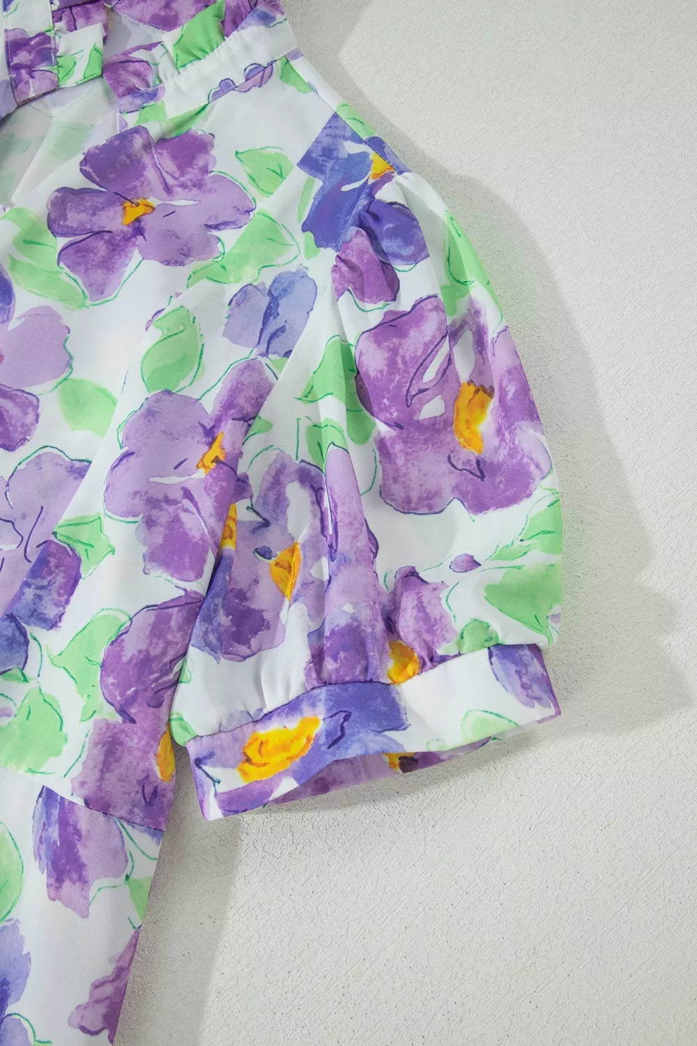 Floral Tiered Ruffle Mini Dress in Lilac