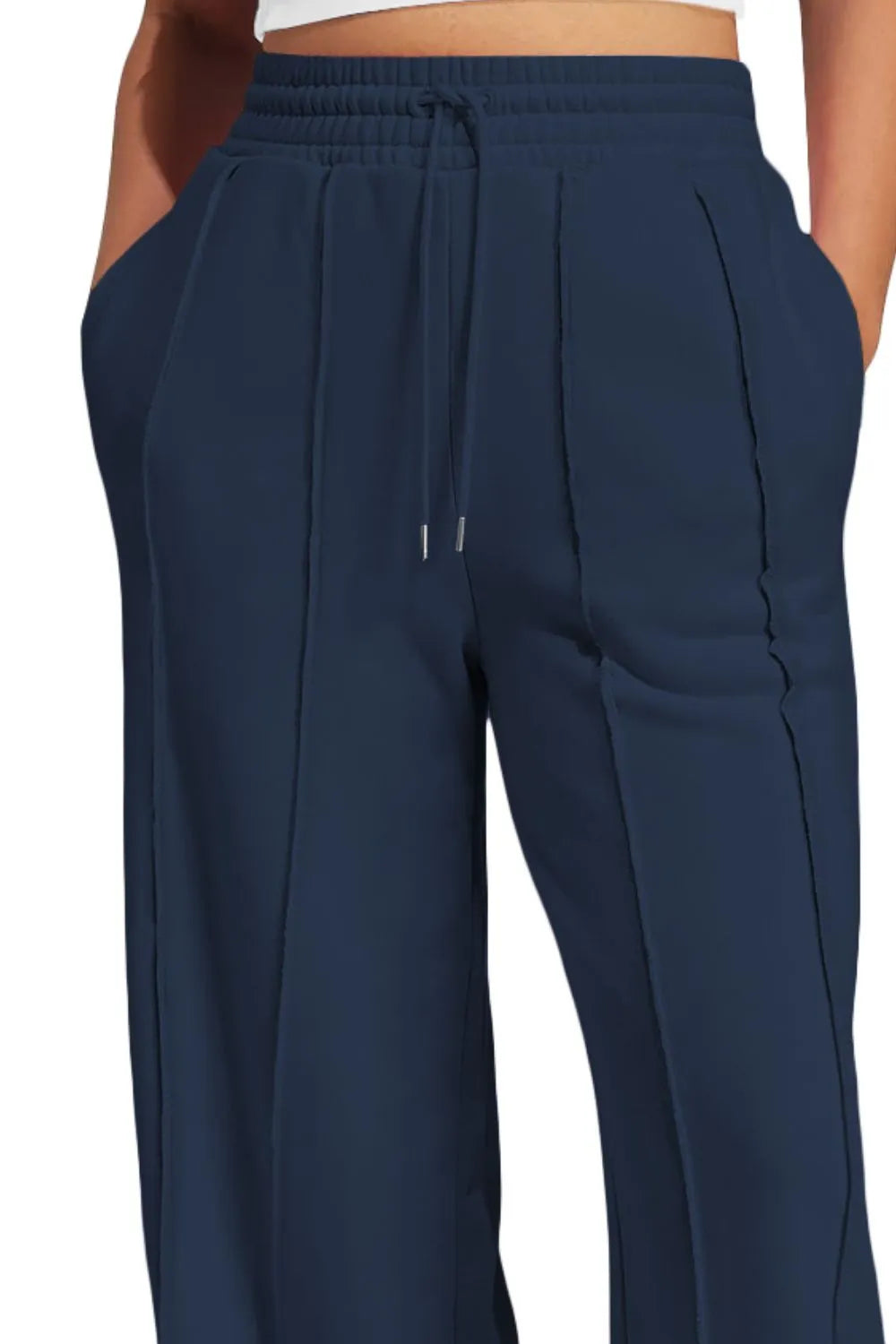 Drawstring Wide-Leg Active Pants