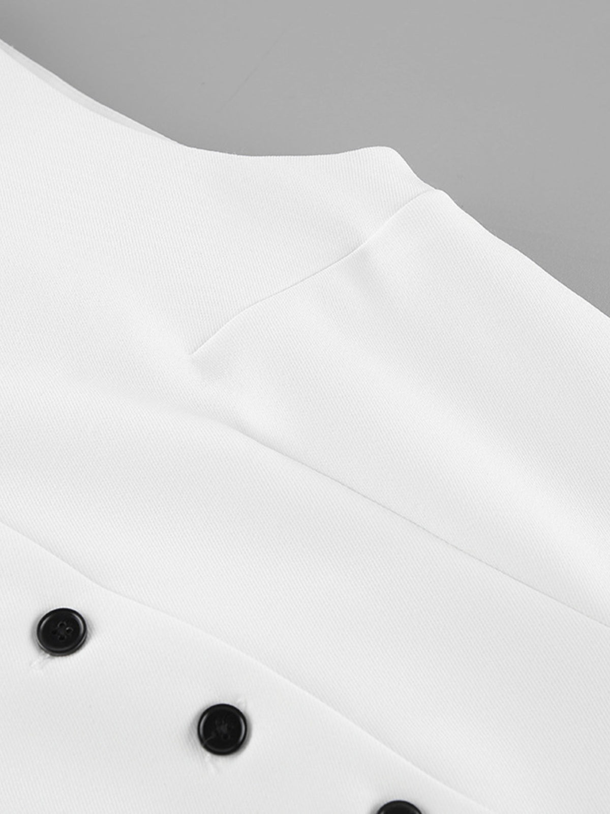 Button-Up Vest and Maxi Skirt Set in White