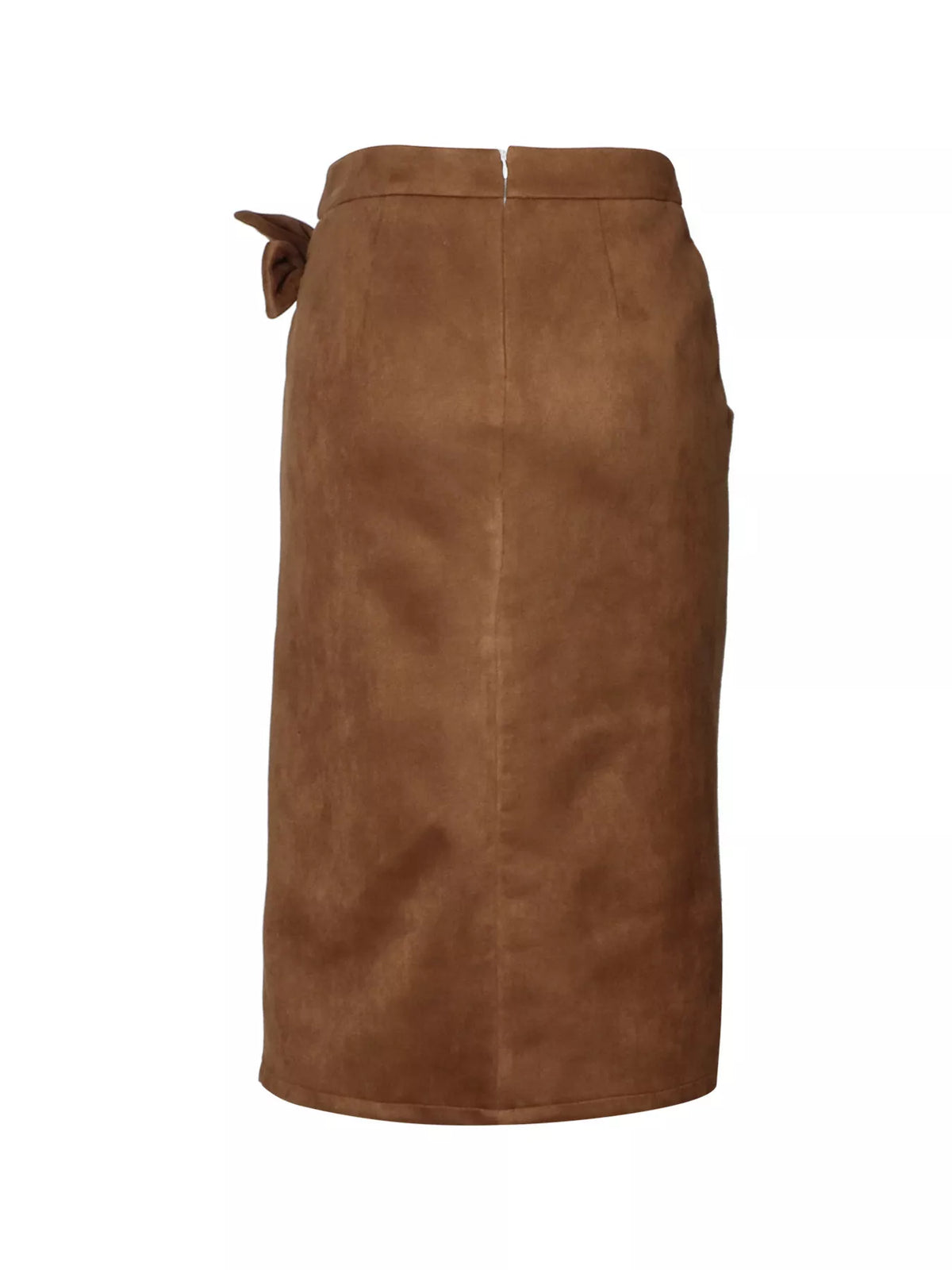 Wrap Midi Skirt in Brown