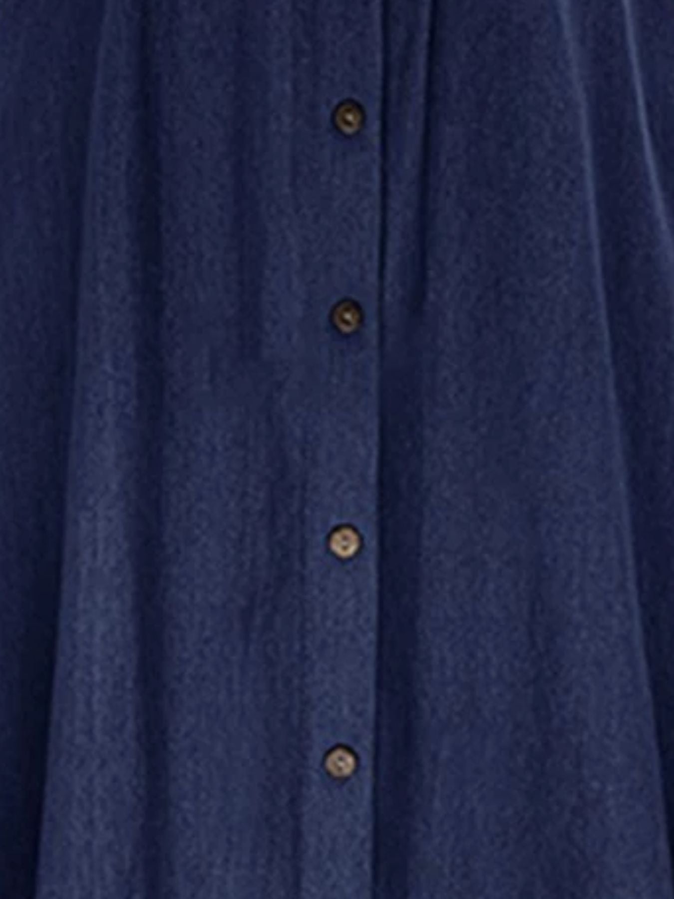 Button-Front Denim A-Line Skirt