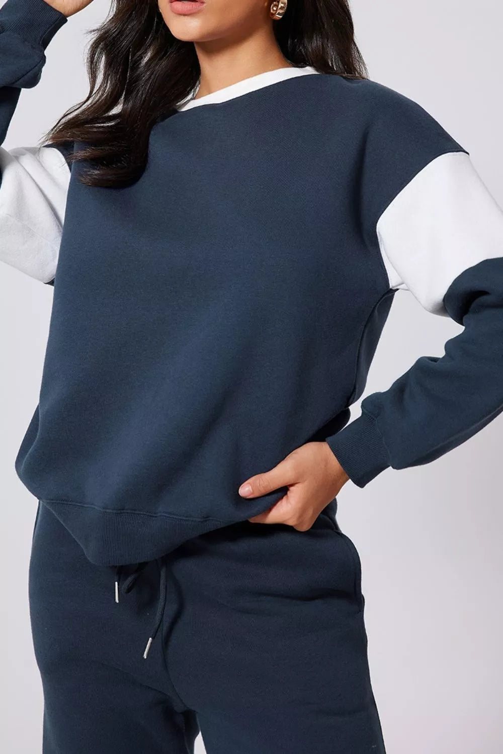 Drop Shoulder Sweatshirt and Joggers Set