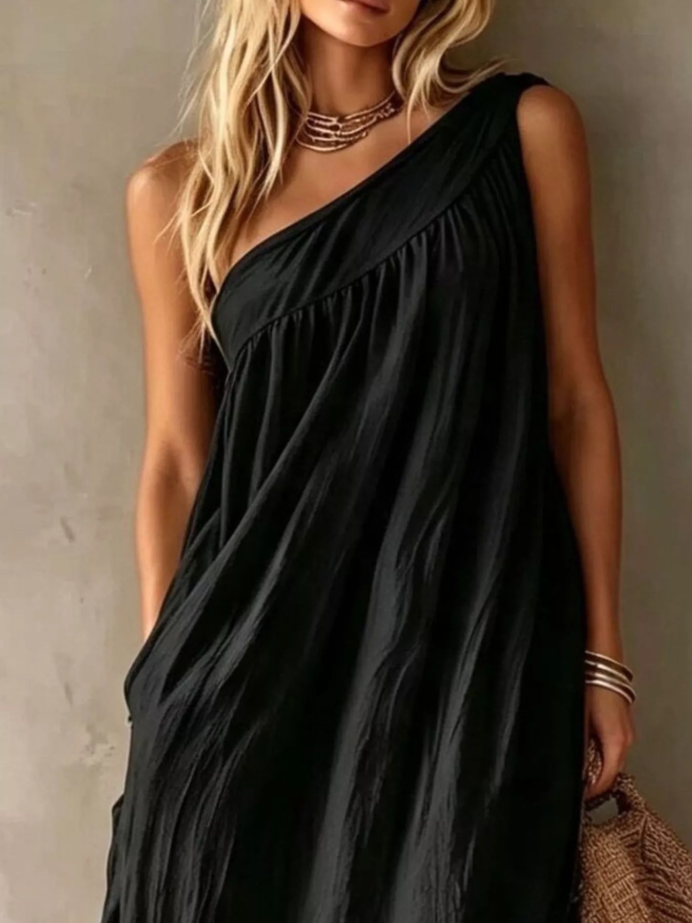 One-Shoulder Maxi Dress