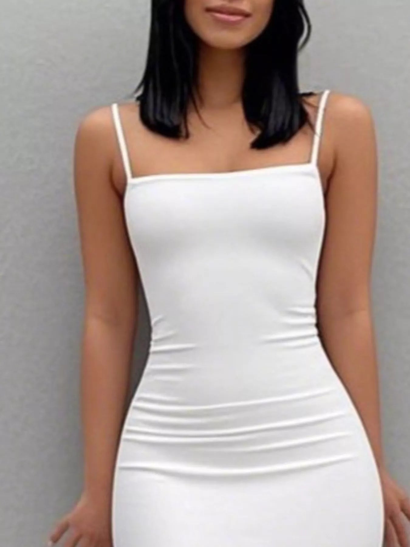 Solid Spaghetti Strap Maxi Dress