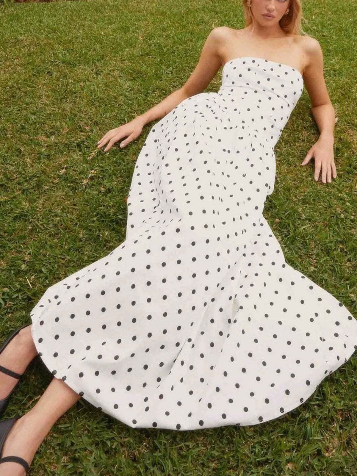 Ruched Tube Maxi Dress