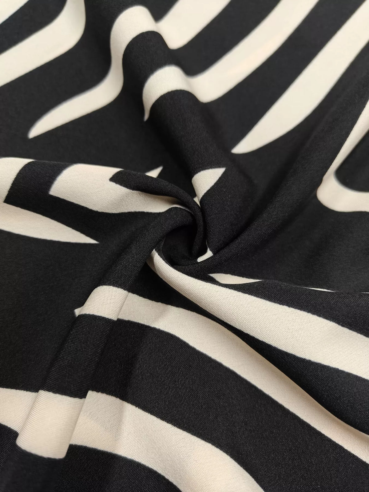 Chevron Print Wrap Maxi Dress in Black