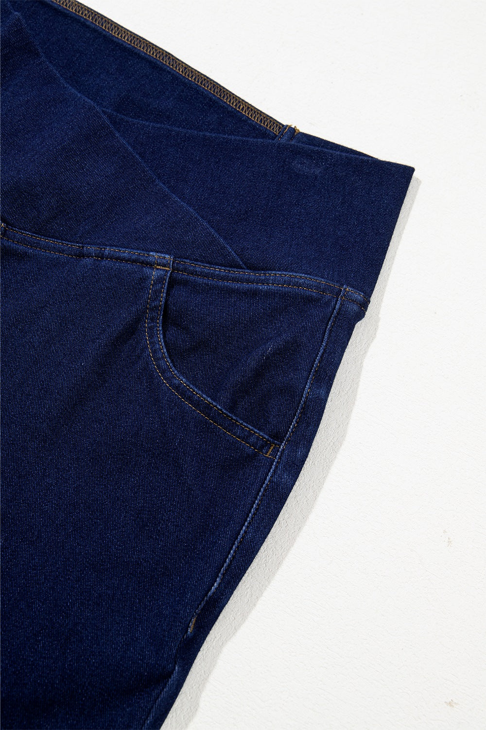 High-Waisted Flare Jeans in Dark Navy