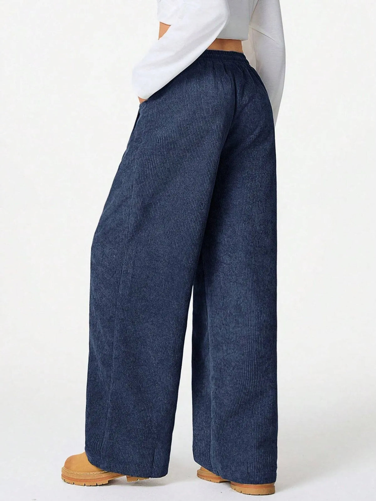 Drawstring Wide-Leg Pants