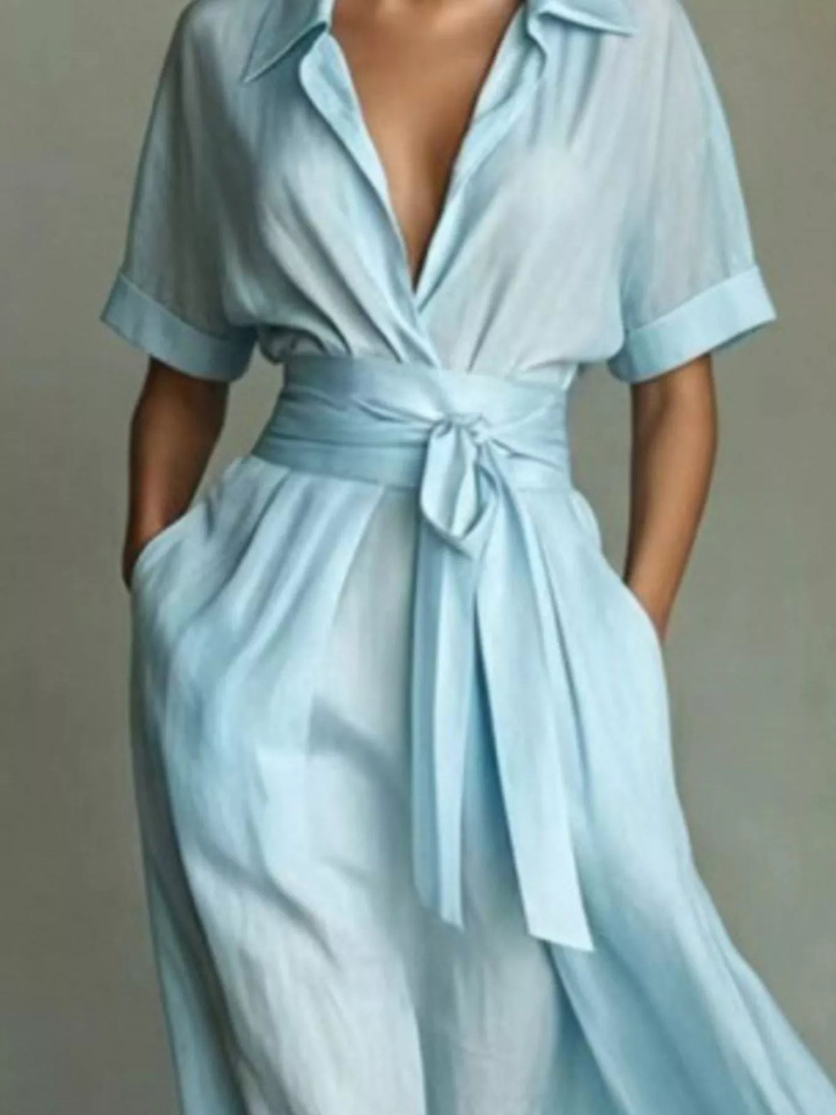 Collared Maxi Shirt Dress