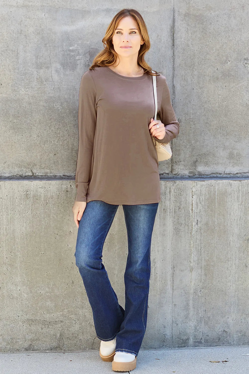 Basic Bae Round Neck Long Sleeve Top