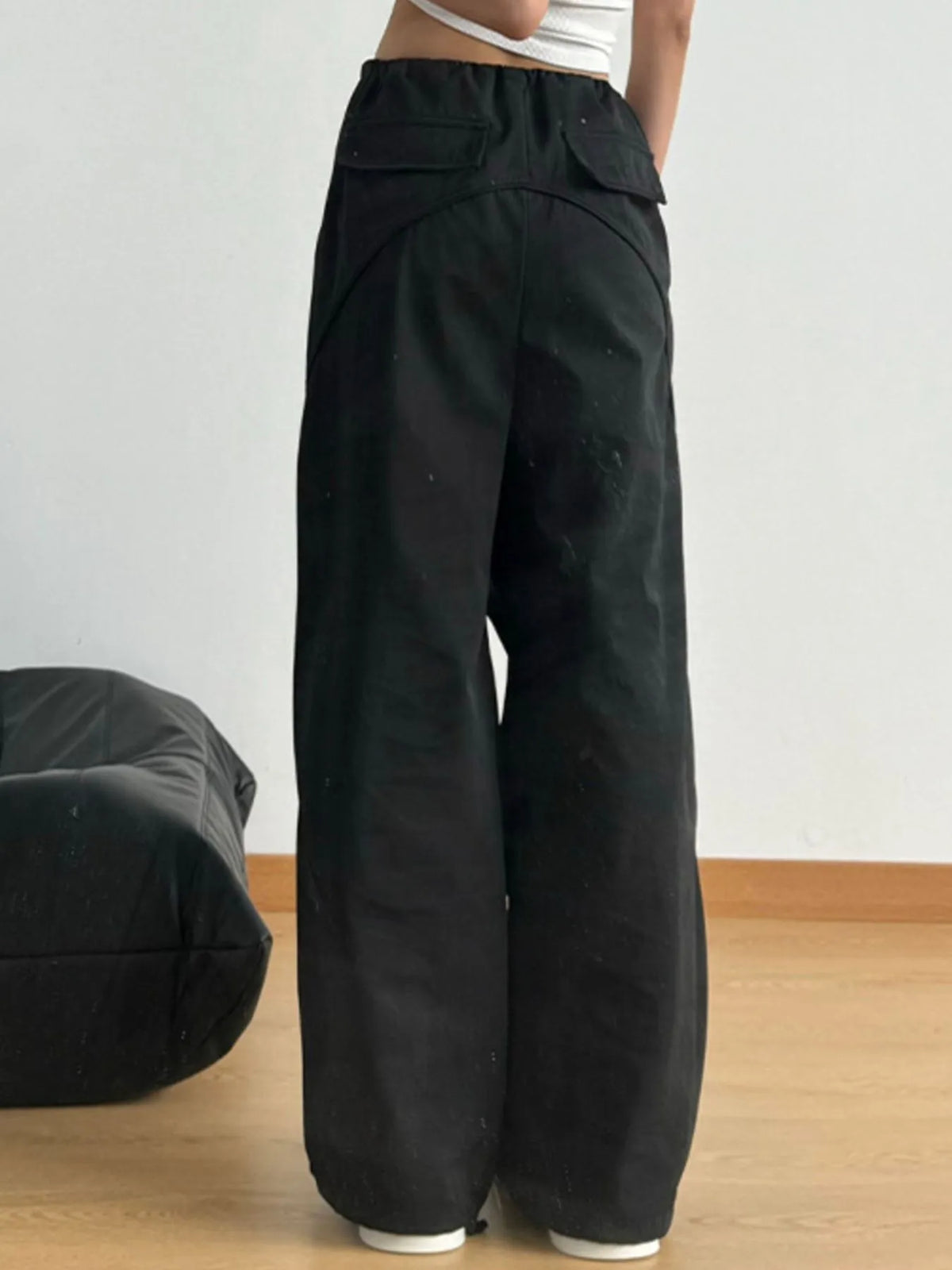 Drawstring Wide Leg Pants