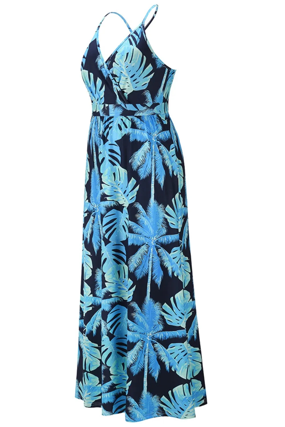 Crisscross Surplice Printed Cami Dress