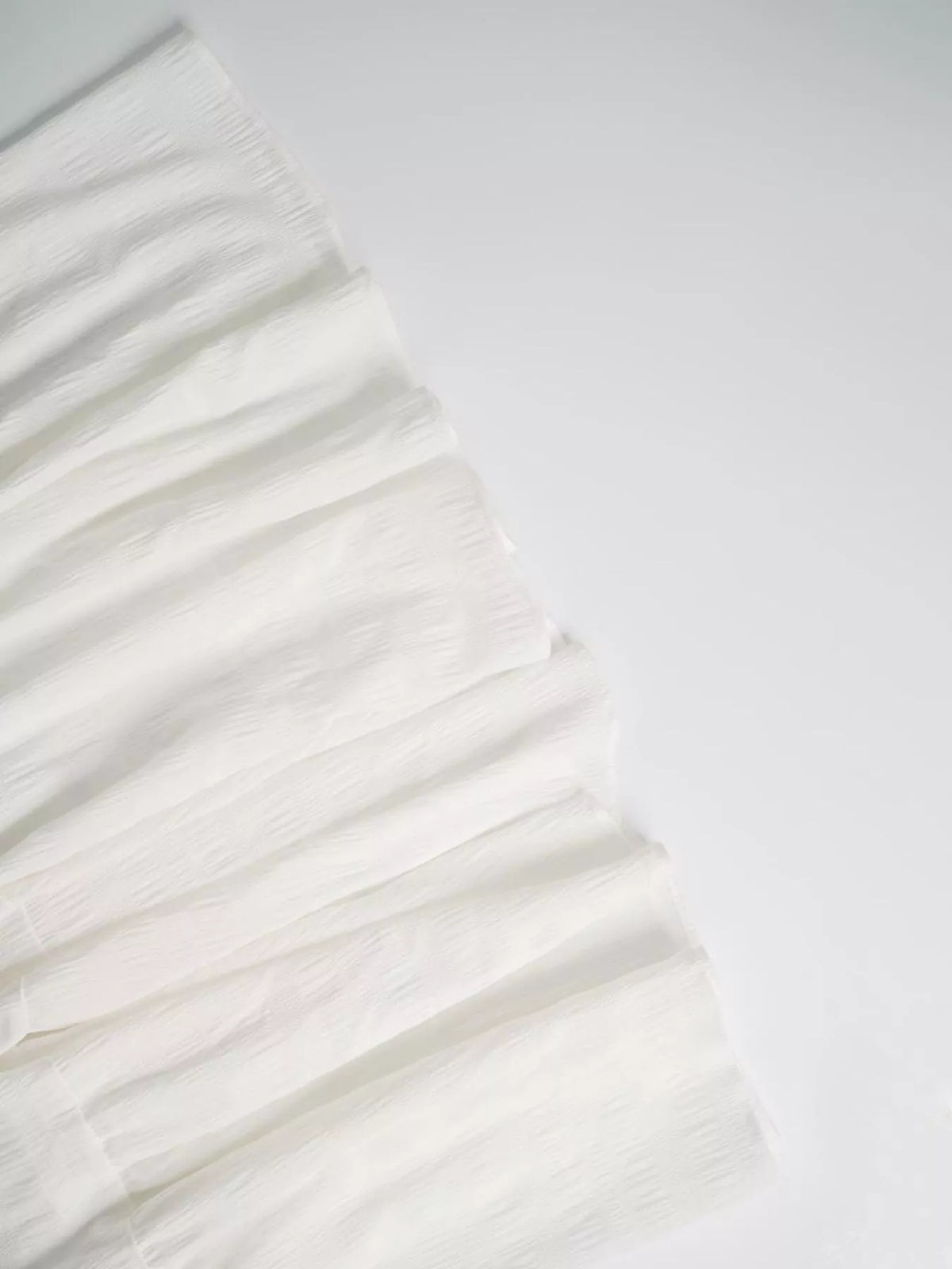 Smocked Tiered Maxi Skirt in White