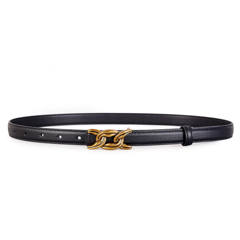 Ilussa Chain Buckle Leather Belt