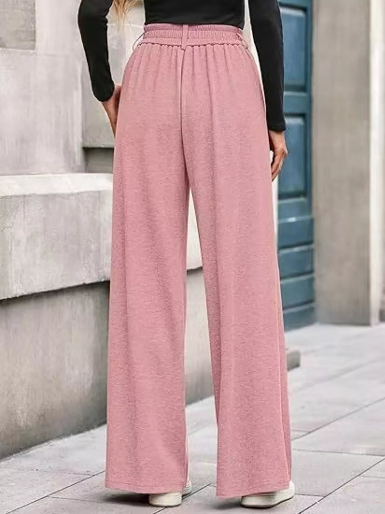 Slightly Stretchy Wide Leg Pants