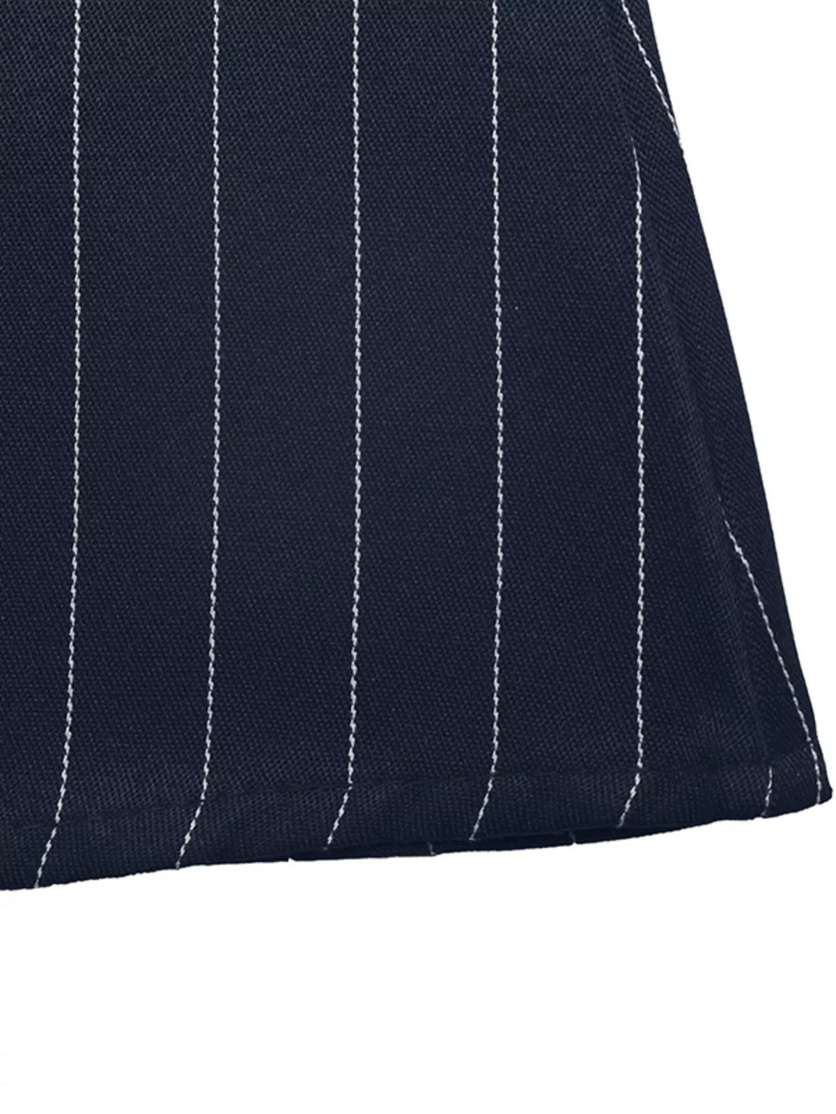 Striped Tie-Waist Dress in Navy Blue