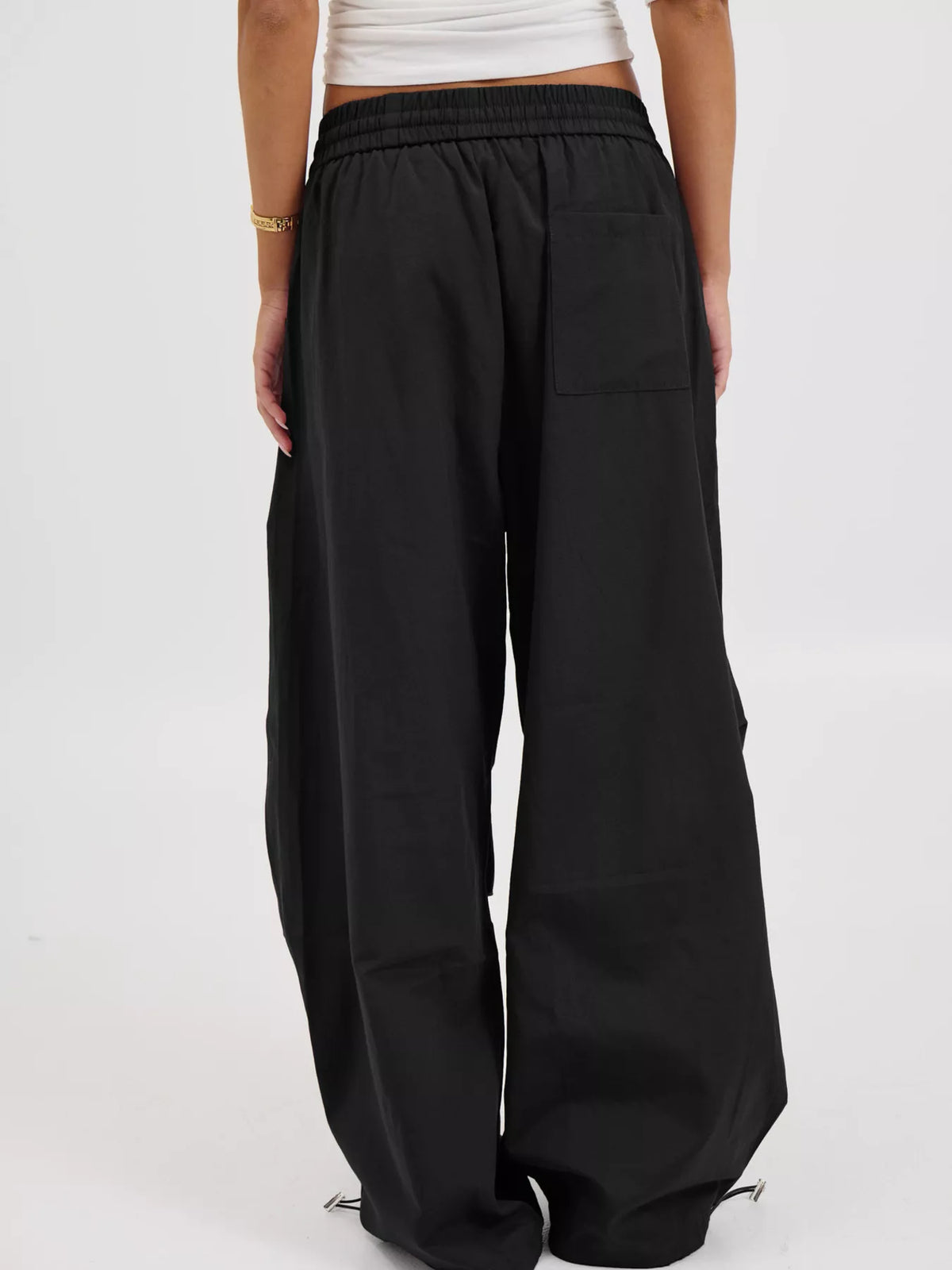 Drawstring Wide Leg Pants