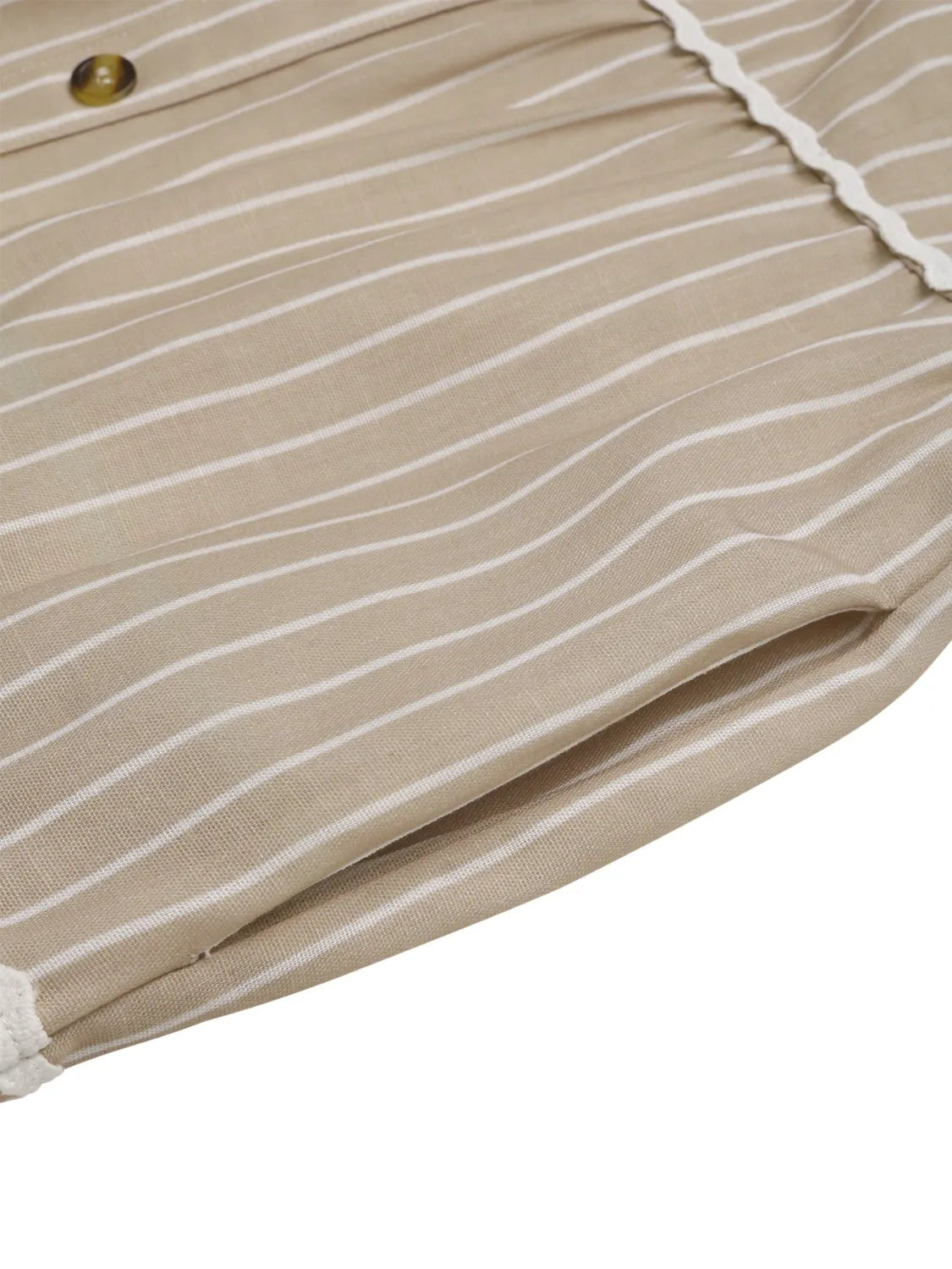 Striped V-Neck Cami Dress in Tan