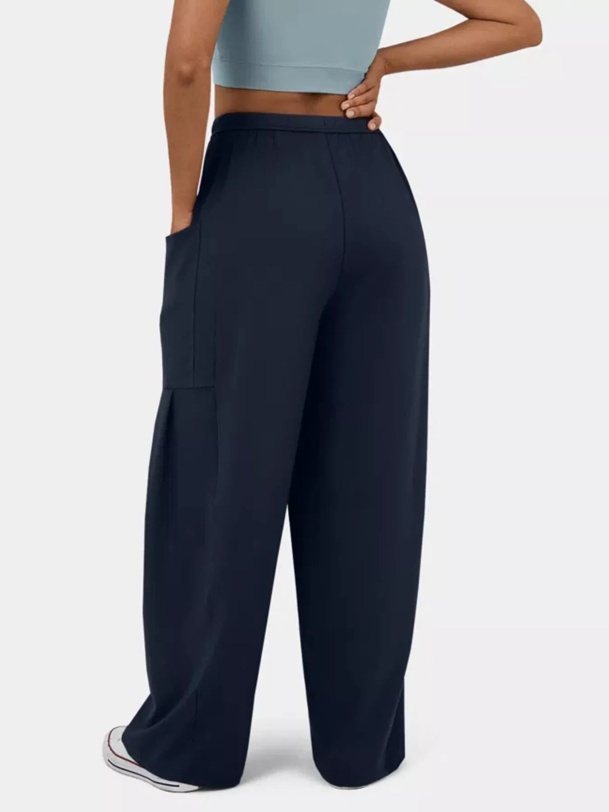 High-Waisted Adjustable Wide-Leg Pants