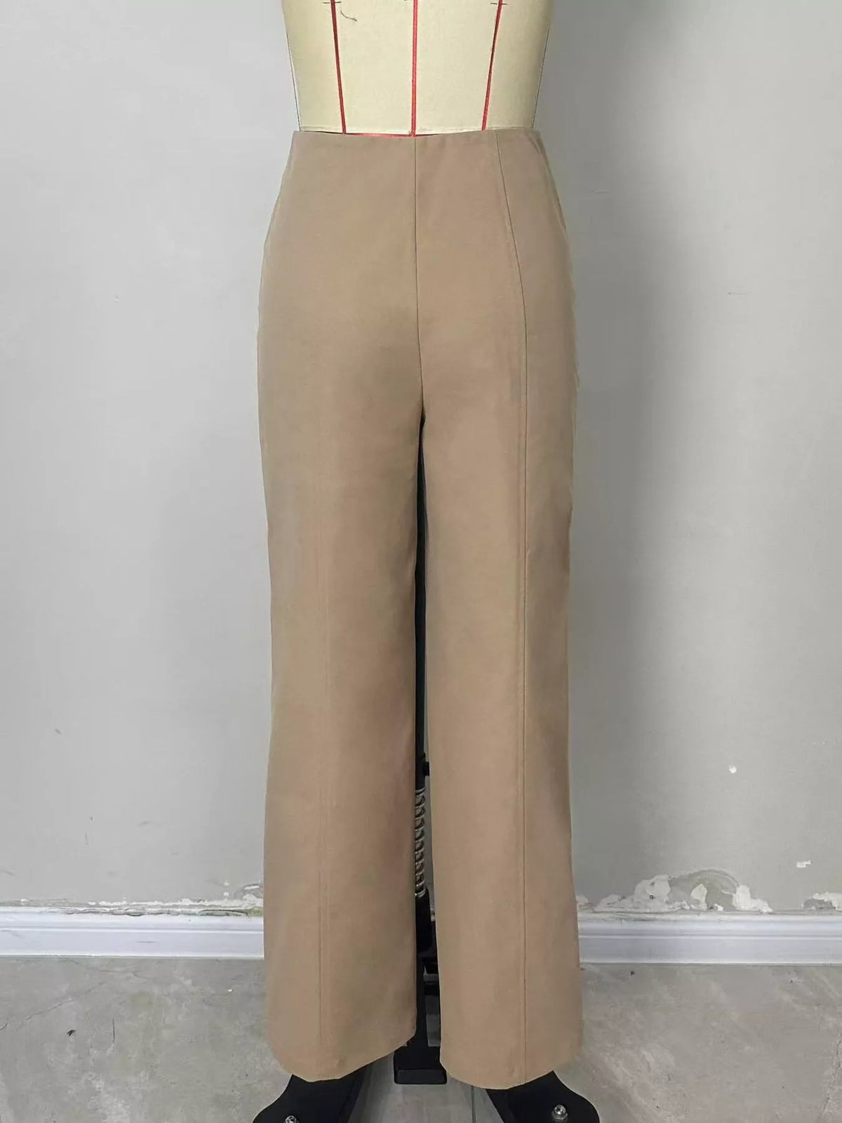 High-Waisted Wide-Leg Pants in Khaki