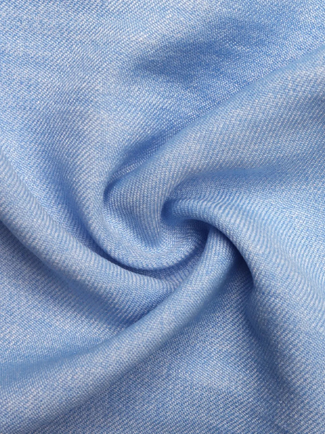 Decorative Button-Front Midi Skirt in Light Blue