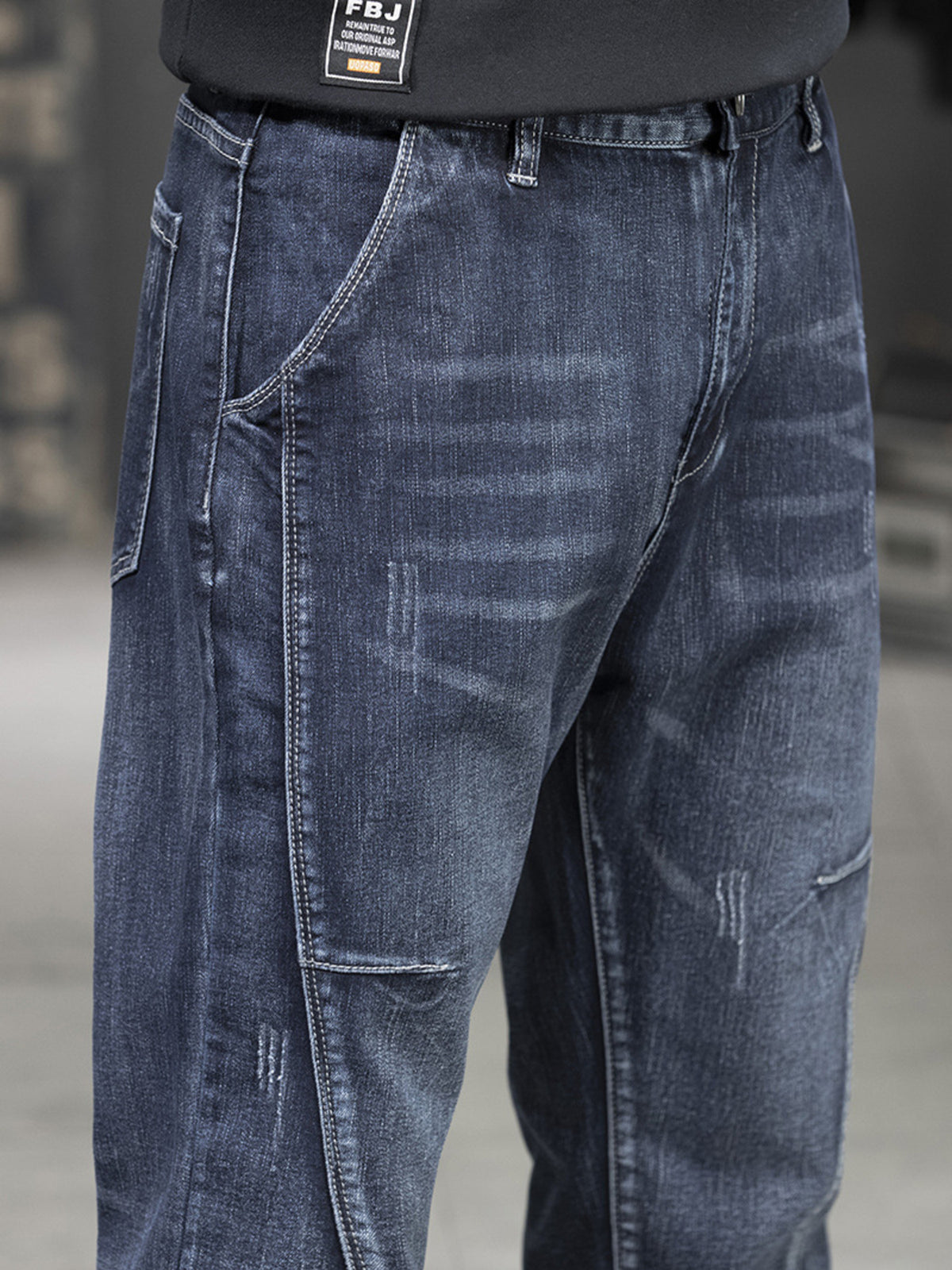 Washed Jeans in French Blue by True Self