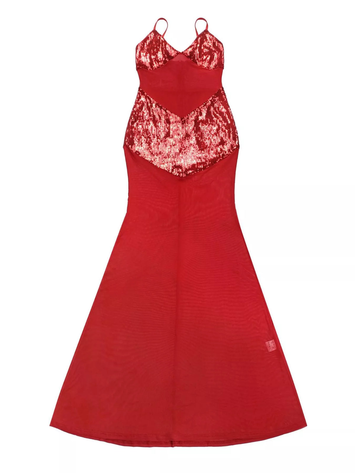 Sequin Mesh Maxi Dress