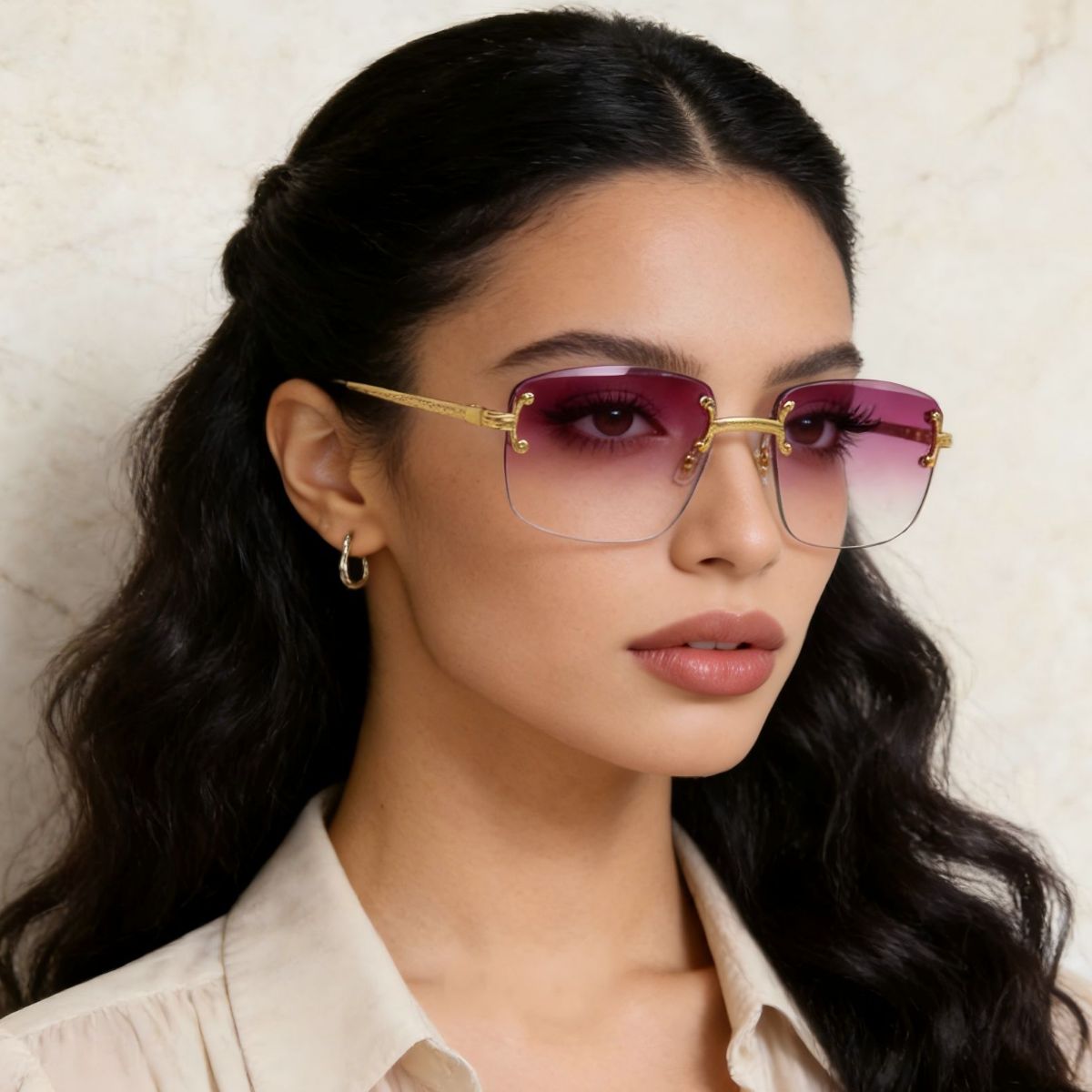 Ilussa Rimless Gradient Sunglasses