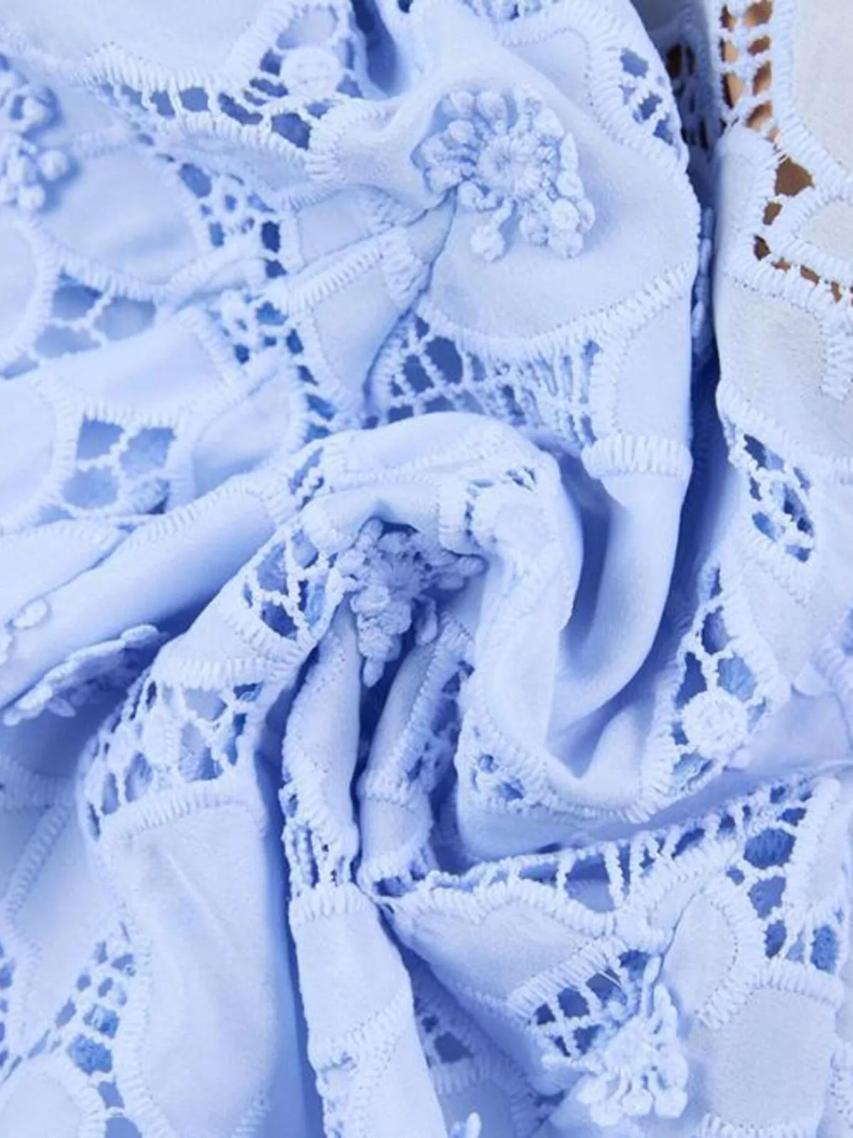 Floral Lace Short-Sleeve Midi Dress