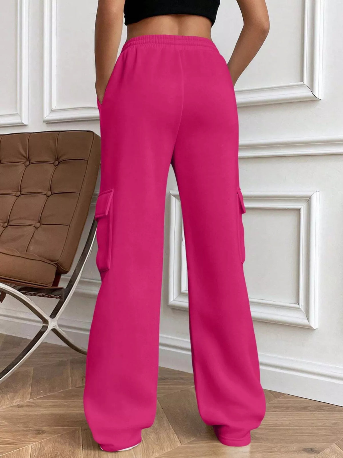 Relaxed Fit Drawstring Waist Pants