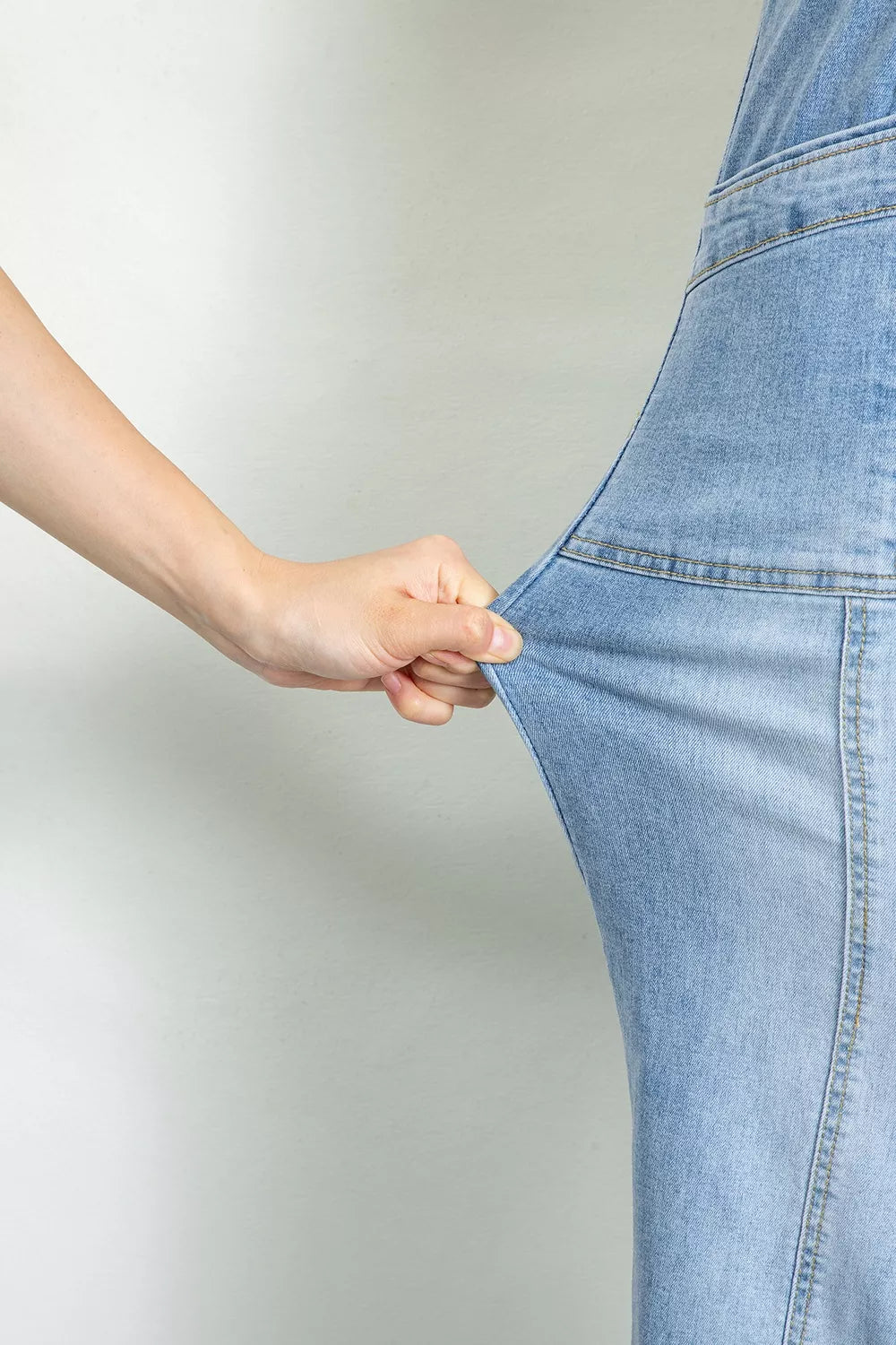 Drawstring Wide Leg Ankle Jeans in Light Blue