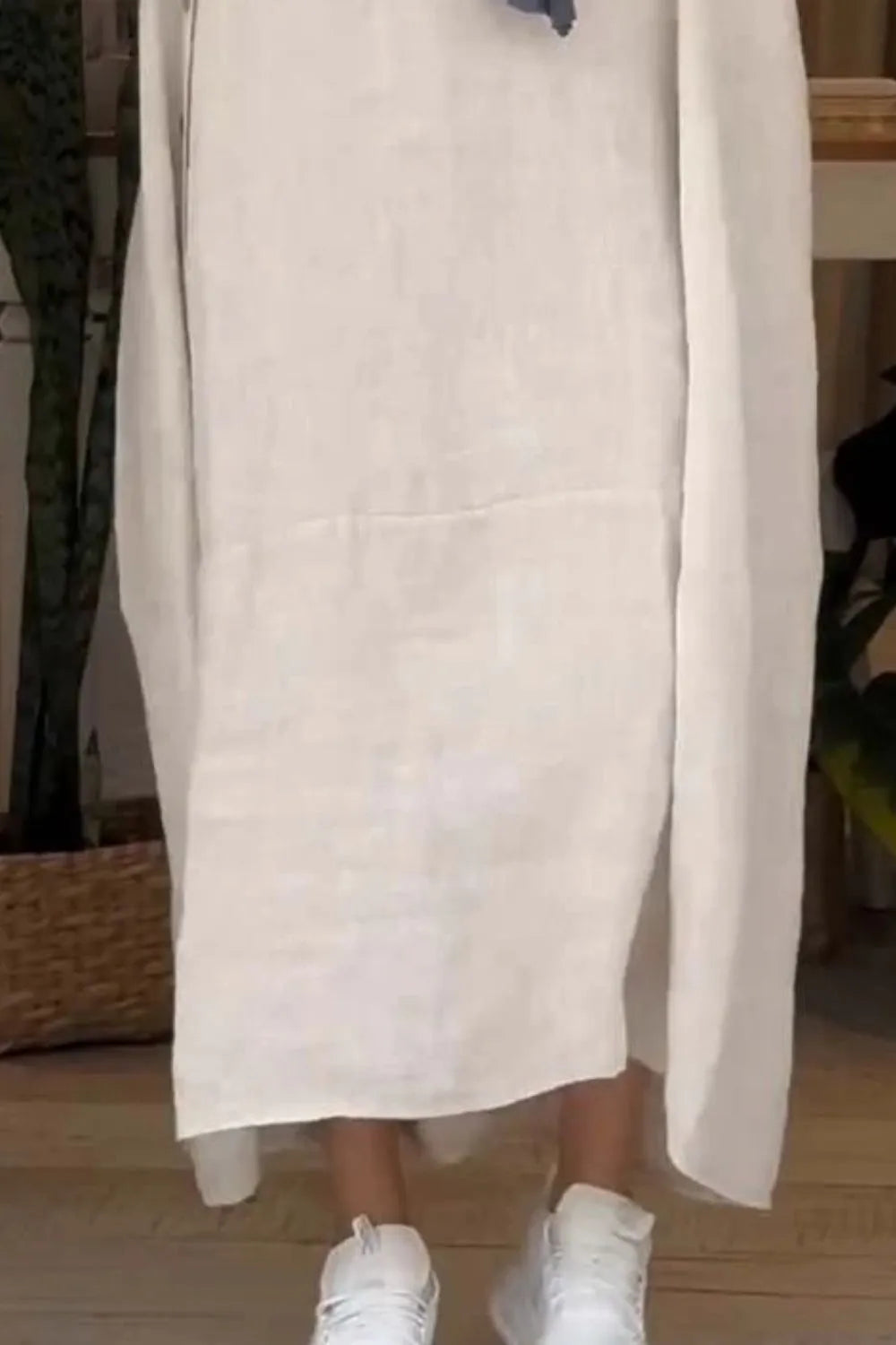 Relaxed-Fit Button-Front Dress, Plus Size