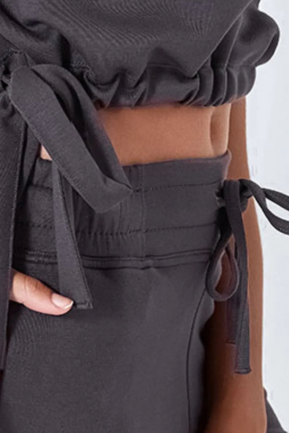 Drawstring Solid Shorts