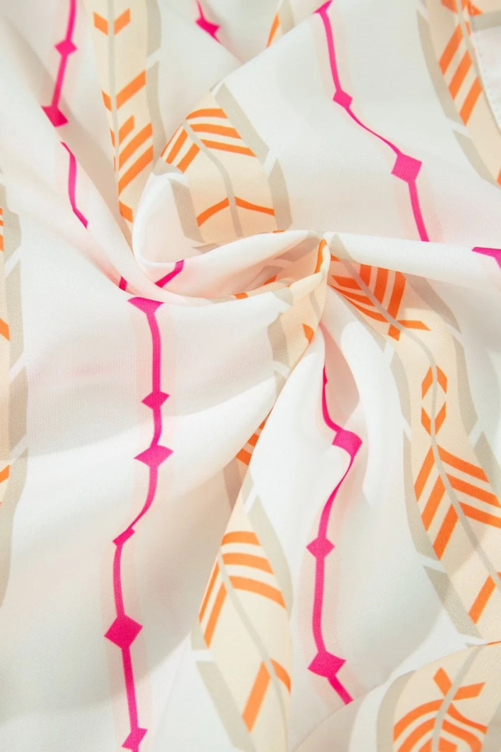 Printed Ruffled Loose Dress in Sherbet