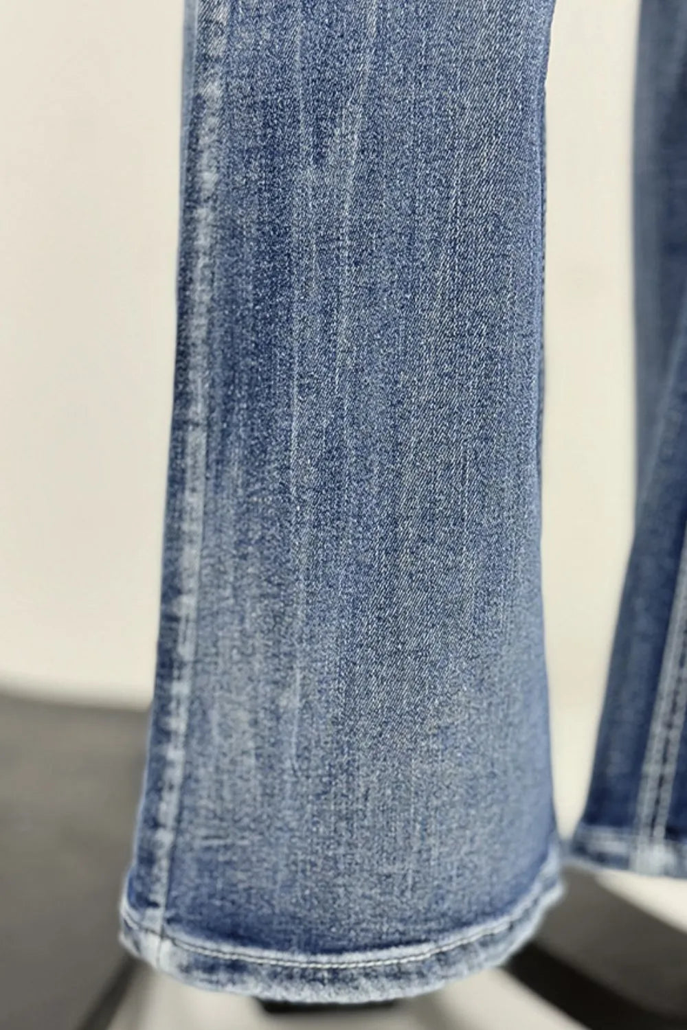 Star Embroidered Bootcut Jeans in Light Wash