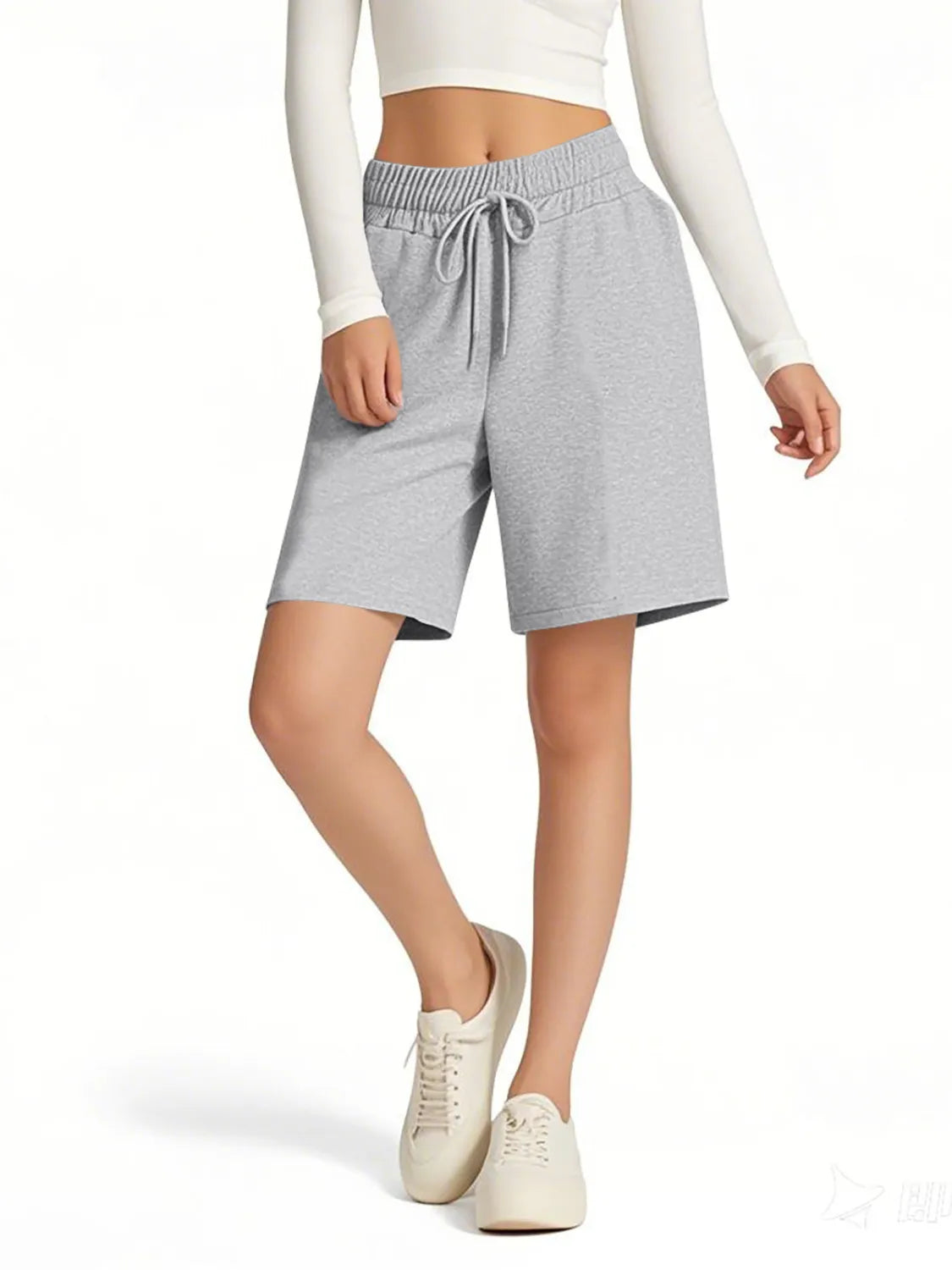 Rayon Drawstring Shorts with Pockets