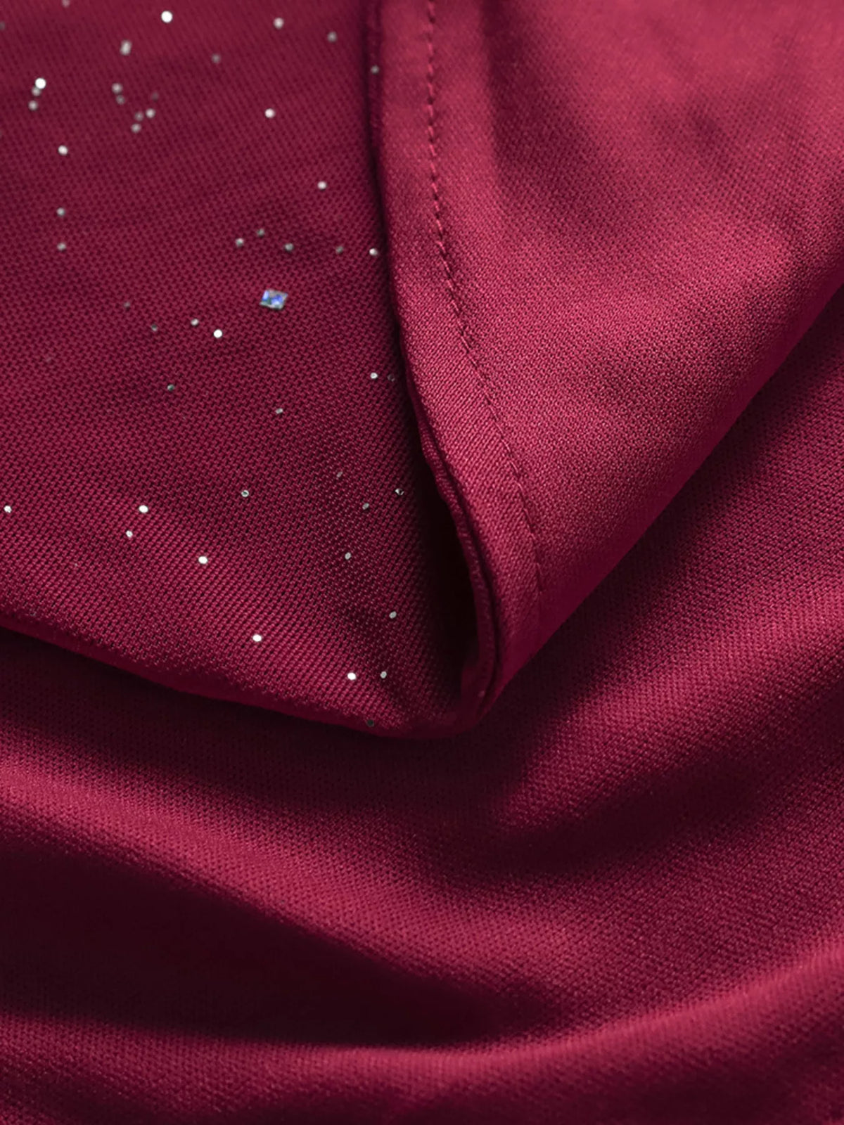 Glitter Slit Maxi Dress with Tie Detail