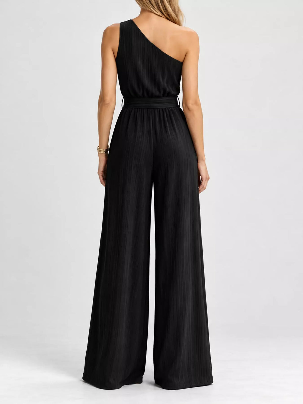 One-Shoulder Wide-Leg Jumpsuit