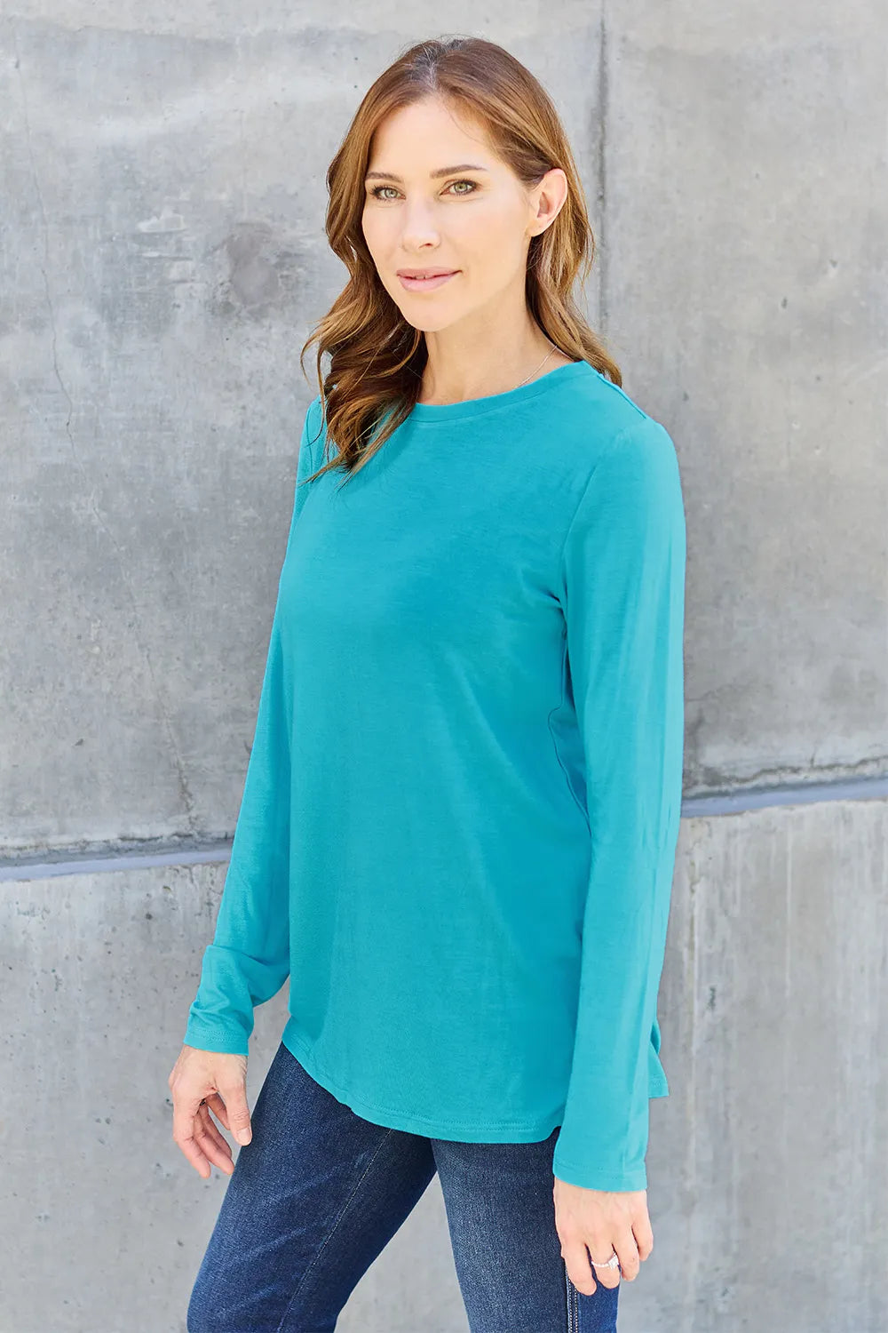 Basic Bae Round Neck Long Sleeve Top