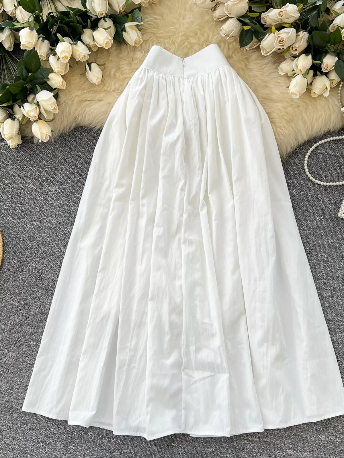 High-Waisted Skirt with Pockets