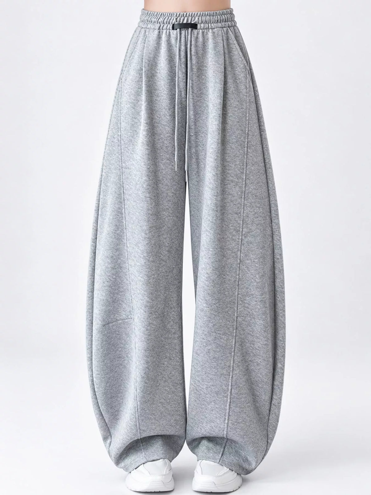 Loose-Fit Wide-Leg Drawstring Sweatpants