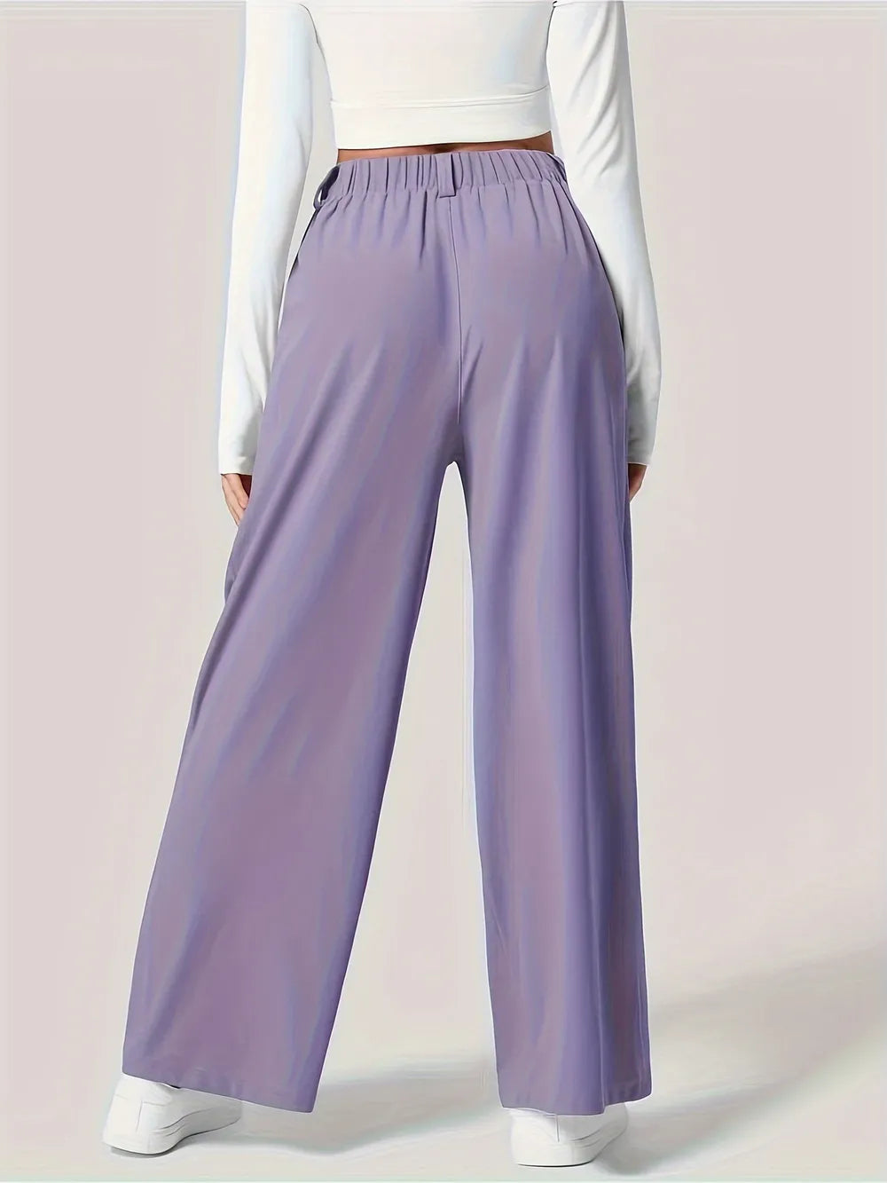 Wide-Leg Pants with Pockets