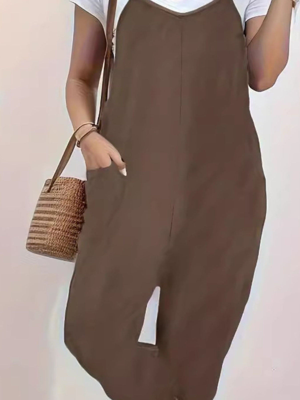 Casual Loose-Fit Spaghetti Strap Jumpsuit