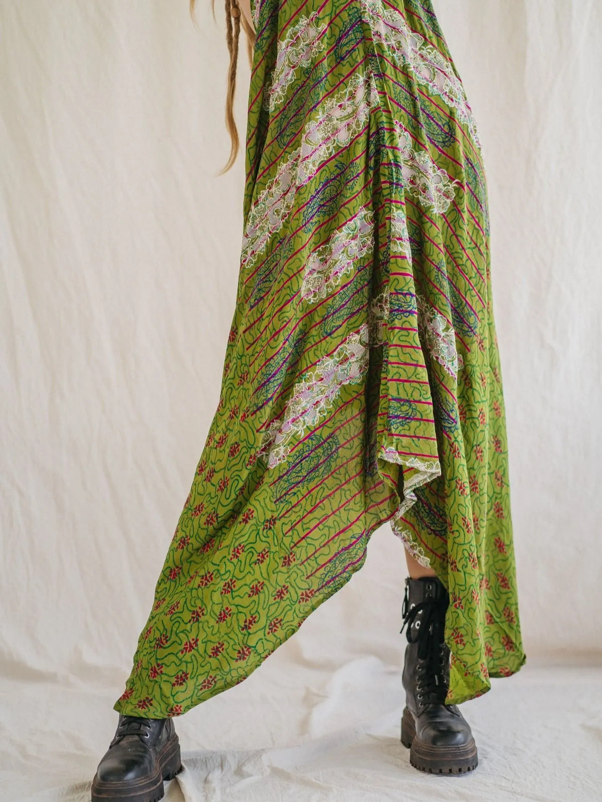 Printed Halter Neck Maxi Dress by Mystique Q