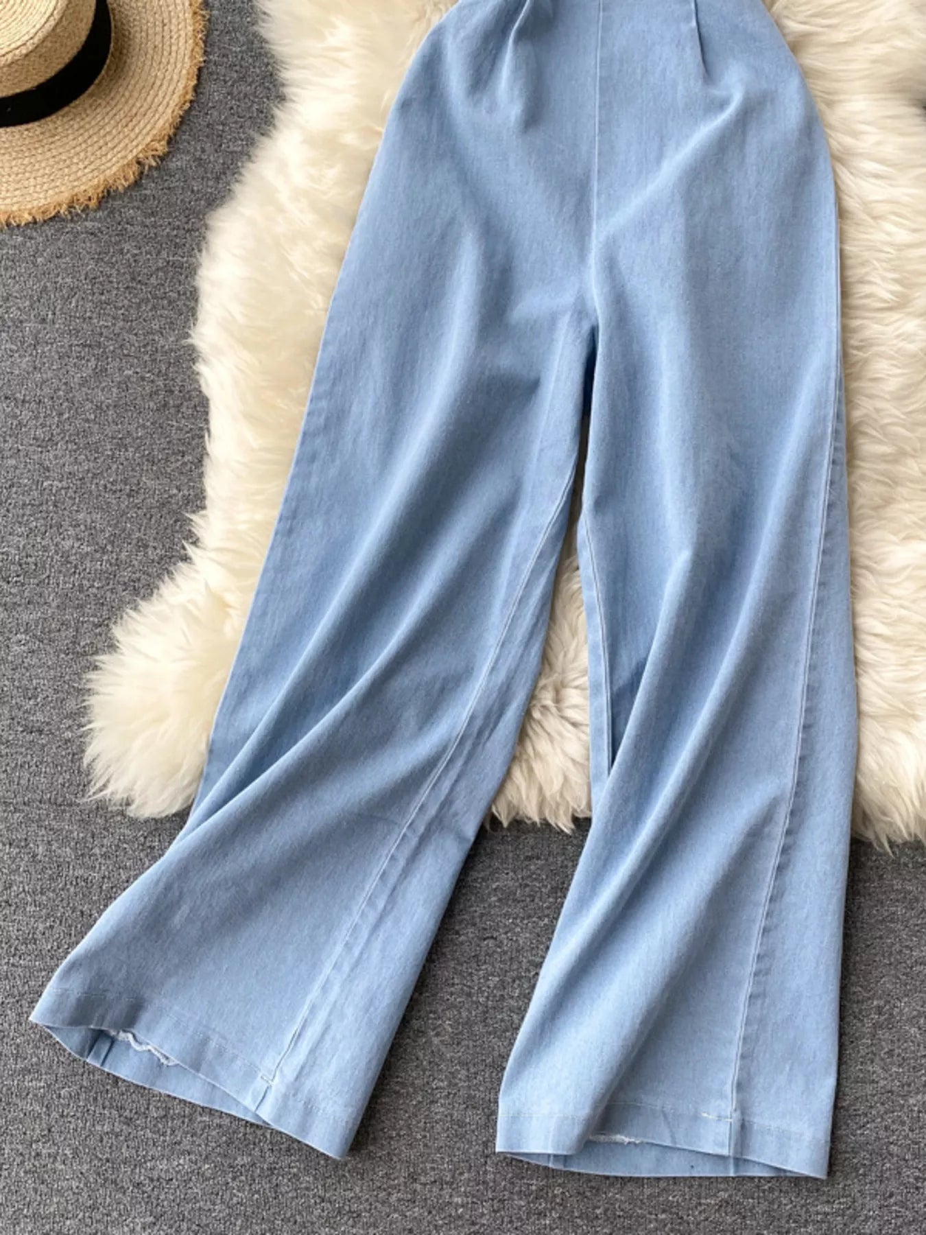 Halter Split Wide Leg Jumpsuit