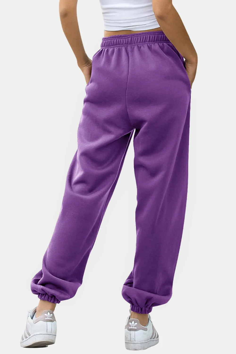 Tie-Waist Joggers with Pockets in Rich Hues by K&L