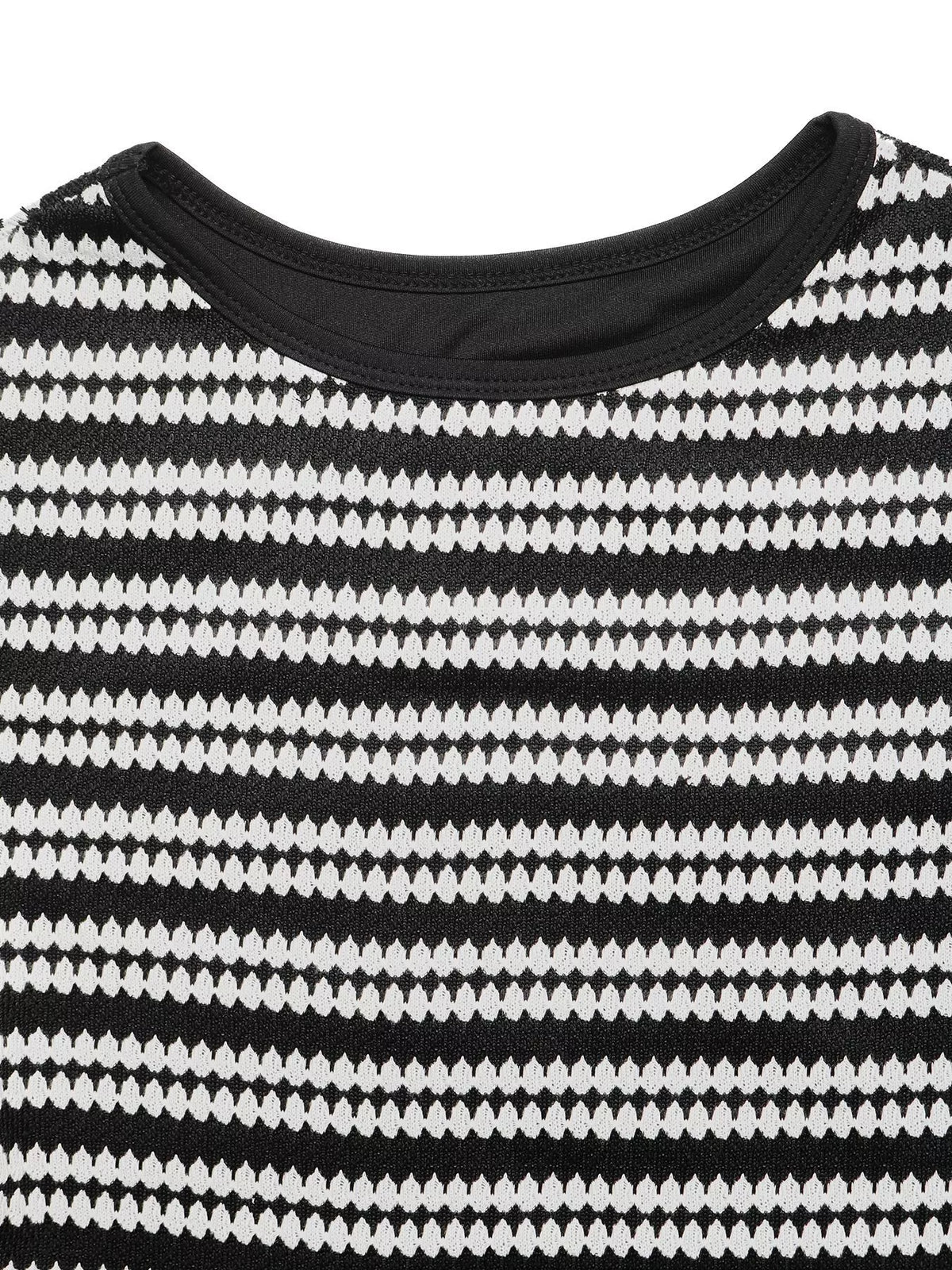 Striped Sleeveless Bodycon Maxi Dress in Black