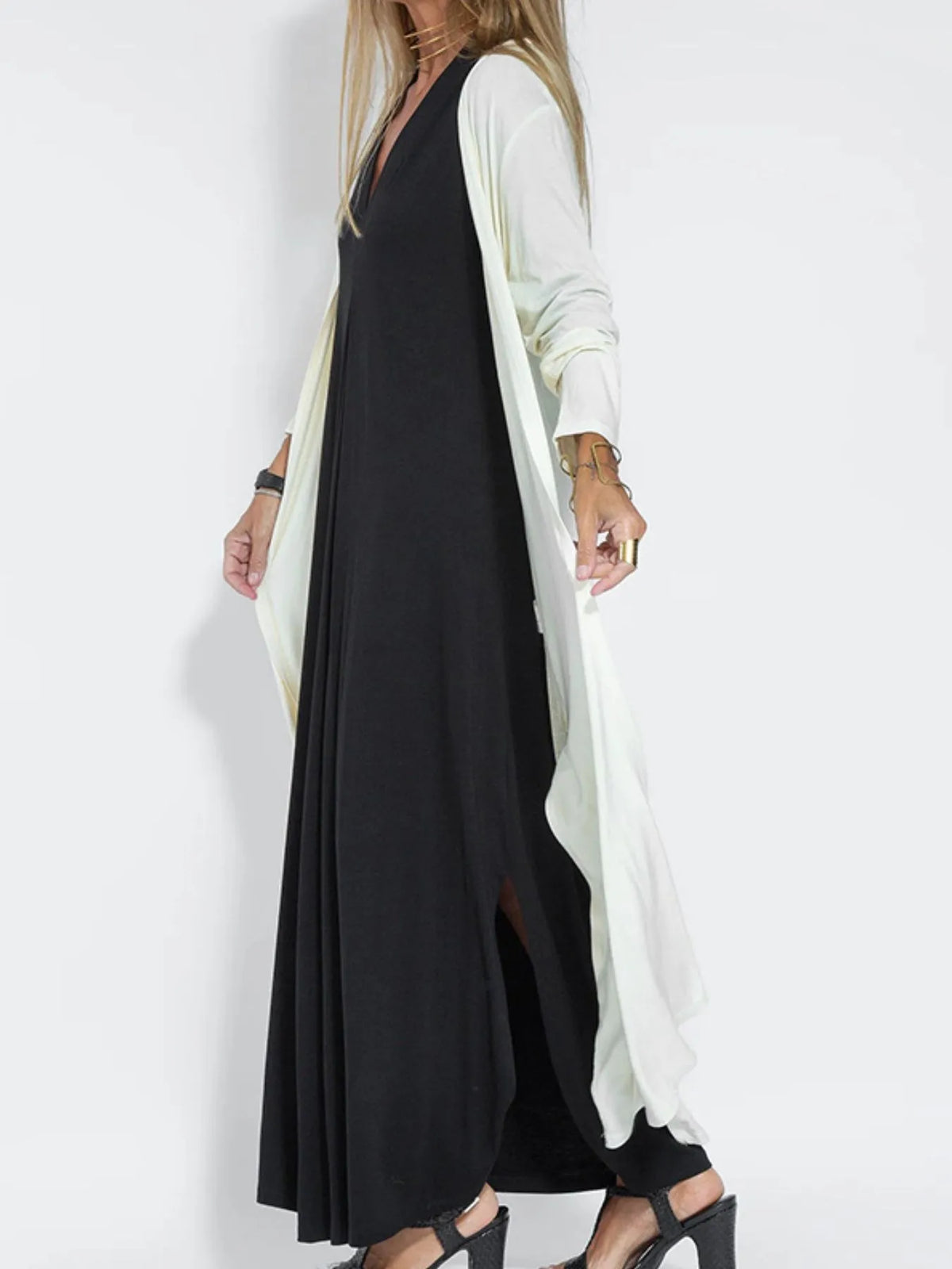 V-Neck Sleeveless Maxi Dress with Slit